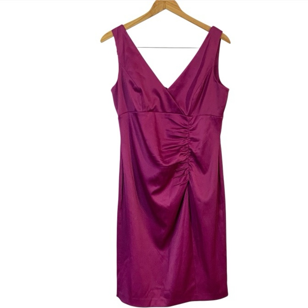 JONES WEAR Sleeveless Ruched Front Elegant Dress Sz 12